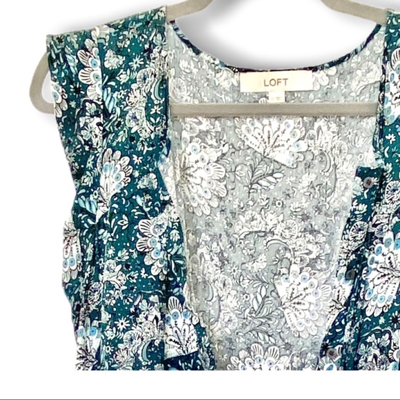 Floral Button Down Flutter Dress - Picture 6 of 9